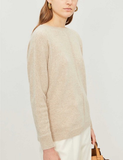 Womens Knitwear MAX MARA Masque fine-knit cashmere jumper beige – casual luxe