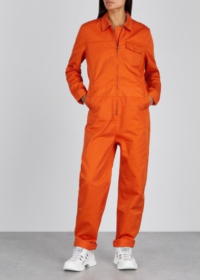MC OVERALLS Orange twill overalls
