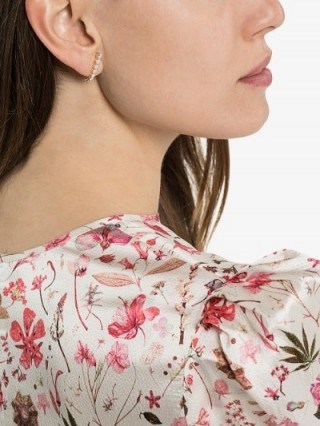 Melissa Kaye 18K Gold Aria Hook Diamond Earrings | a little luxe - flipped