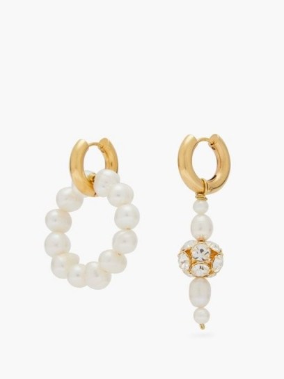 TIMELESS PEARLY Mismatched freshwater-pearl earrings - flipped