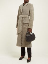 Matches Fashion THE ROW Muto belted shearling coat