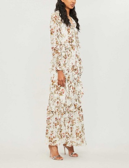 NEEDLE AND THREAD Garland Petal floral-print chiffon gown - flipped