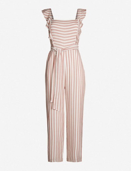 PAIGE Marino striped woven jumpsuit muted clay