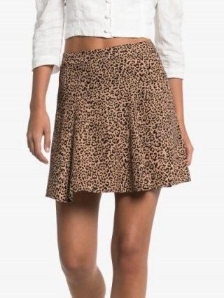 Reformation Flounce Leopard Print Mini Skirt ~ brown animal prints - flipped