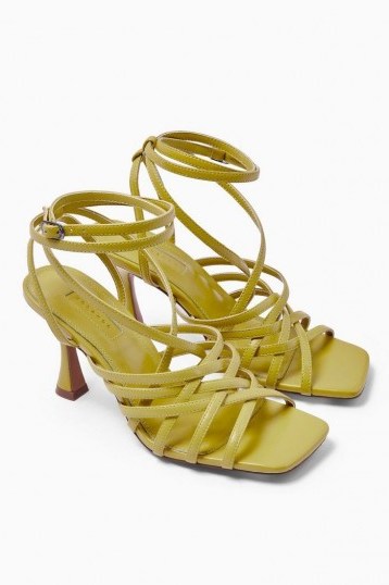 Topshop Strappy Sandals in Lime | zesty summer colour - flipped