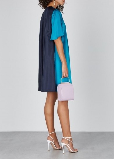 ROKSANDA Ada blue silk dress – colour block fashion - flipped