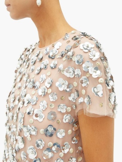 CAROLINA HERRERA Sequin-embellished tulle gown ~ sequinned flowers