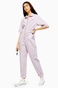 TOPSHOP Lilac Side Tab Utility Boilersuit – utilitarian all in one