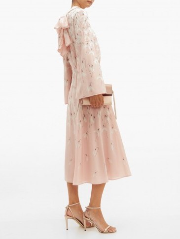 VALENTINO Snowdrop-print silk midi dress from Matches Fashion - flipped