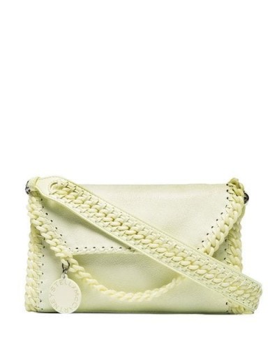 STELLA MCCARTNEY Light Yellow Mini Falabella shoulder bag ~ luxe faux leather bags