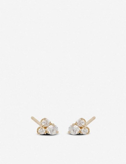 THE ALKEMISTRY Zoë Chicco 14ct yellow-gold and diamond cluster earrings – neat jewelley - flipped