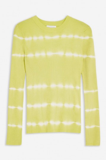 TOPSHOP Tie Dye Knitted Top Yellow