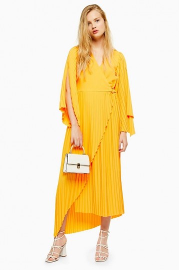 Selected Femme Yellow Ankle Dress | bright asymmetric summer dresses