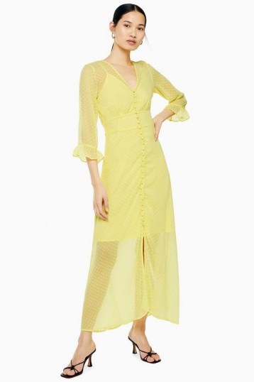 Yas Yellow Maxi Dress – vintage style clothing - flipped