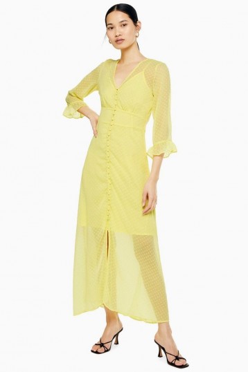 Yas Yellow Maxi Dress – vintage style clothing