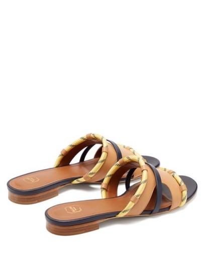 MALONE SOULIERS Alexis rope-strap brown leather sandals