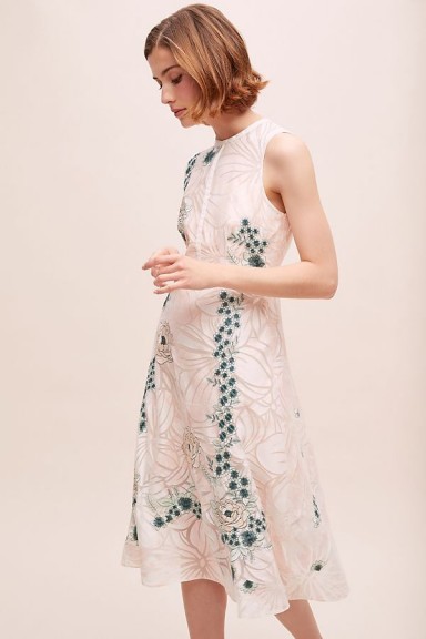 ATHROPOLOGIE Cosmo Embroidered-Floral Dress ~ embroidered dresses