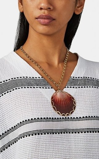 BRINKER & ELIZA Amalfi Necklace ~ large shell pendants - flipped