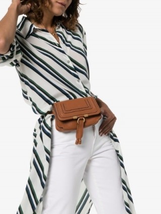 Chloé Marcie Belt Bag in Brown Grained Leather