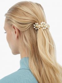 ROSANTICA BY MICHELA PANERO Daisy faux-pearl embellished hair clip | floral hair accessory