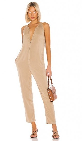 Enza Costa Sleeveless Front Zip Jumpsuit – casual luxe - flipped