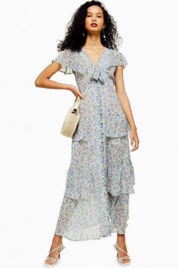 Topshop Floral Tiered Midaxi Dress ~ summer garden party / occasion dresses