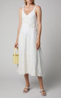 Solid & Striped Floral-Appliquéd Cotton-Poplin Midi Dress ~ pretty sundresses