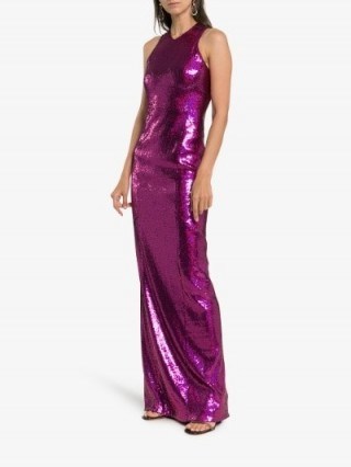 Galvan Purple Sequin-Embellished Gown - flipped