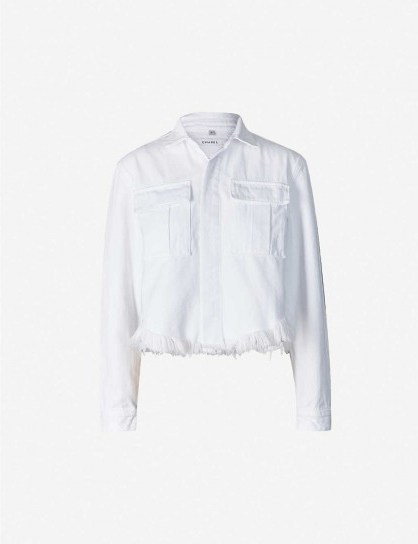 J BRAND Shannan white denim jacket - flipped