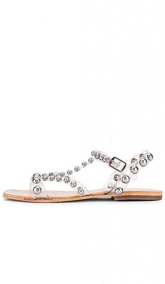 Jeffrey Campbell Amaryl Sandal Clear and Silver | transparent stud embellished sandals - flipped