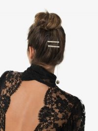Jennifer Behr Gold Tone Gracie Pearl Set Of Hair Clips