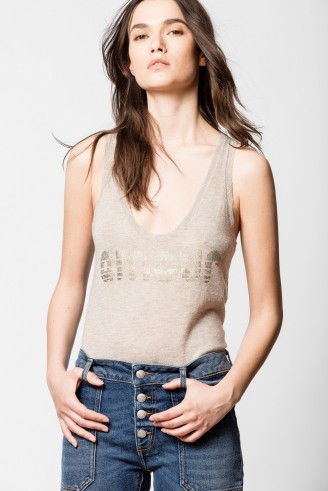 ZADIG & VOLTAIRE JOSS CASHMERE TANK TOP | knitted vest