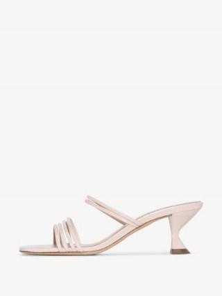 Kalda Mini Simon 35mm Strappy Sandals ~ pale-pink angled kitten heels - flipped