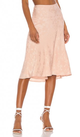 LPA Lucy Skirt Blush Nude – pink jacquard skirts