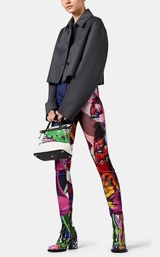 MAISON MARGIELA Abstract-Print Tech-Fabric Skinny Jeans ~ multicoloured skinnies - flipped
