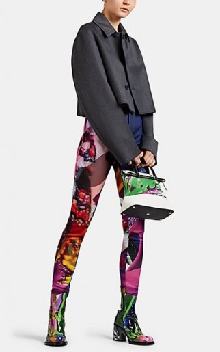 MAISON MARGIELA Abstract-Print Tech-Fabric Skinny Jeans ~ multicoloured skinnies