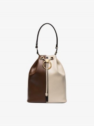 Marni Beige, Brown And Black Earring Leather Bucket Bag - flipped