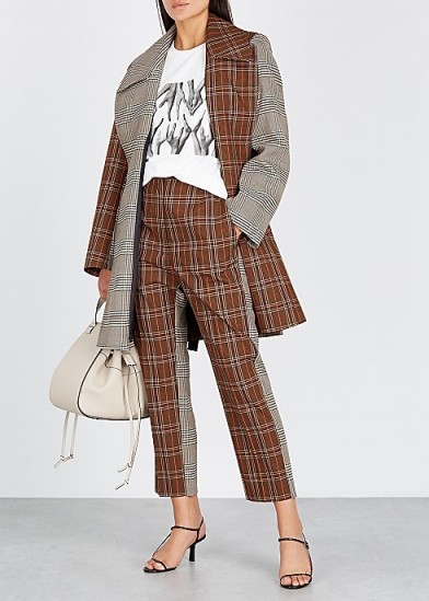 MM6 BY MAISON MARGIELA Checked straight-leg twill trousers