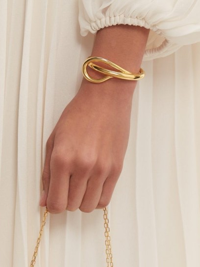 CHARLOTTE CHESNAIS Needle twisted 18kt-gold bracelet ~ contemporary sculptural jewellery