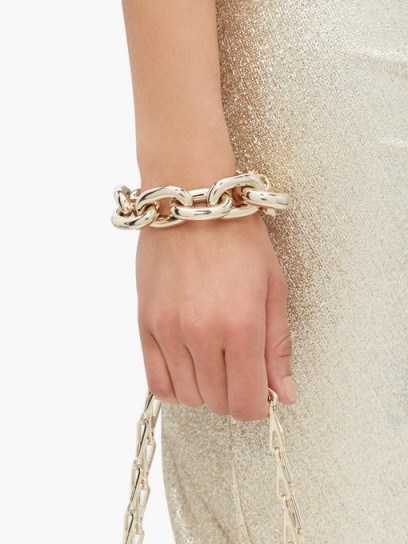 PACO RABANNE Oversized chain-link bracelet ~ chunky gold-tone bracelets - flipped