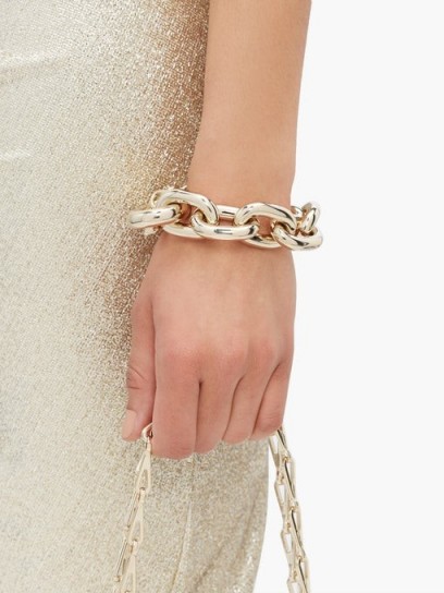 PACO RABANNE Oversized chain-link bracelet ~ chunky gold-tone bracelets