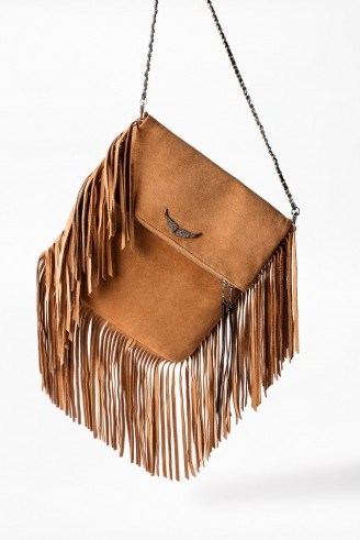 ZADIG & VOLTAIRE ROCKSON FRINGES CLUTCH | boho bags - flipped