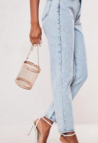 Missguided rose gold look cage bucket bag | cylindrical bags