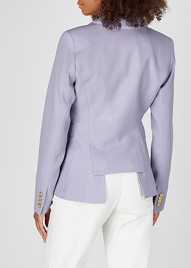 SMYTHE Duchess lilac wool blazer ~ cut-out back jacket - flipped