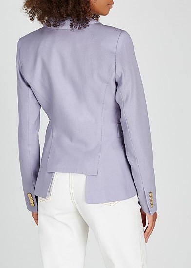 SMYTHE Duchess lilac wool blazer ~ cut-out back jacket