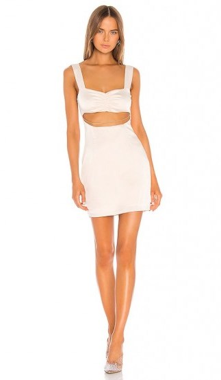 superdown Rina Cut Out Dress in Champagne - flipped