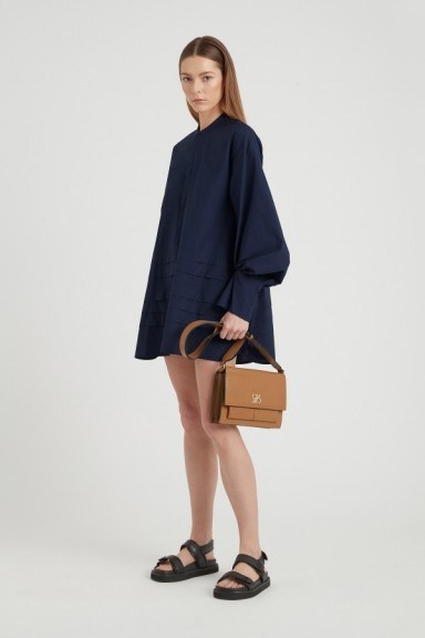 CAMILLA AND MARC ELISE NAVY SHIRTING DRESS ~ stylish loose fitted dresses - flipped