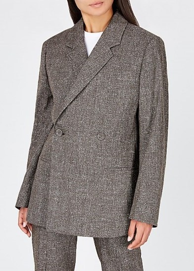 TOTÊME Loreo brown cotton-blend blazer ~ contemporary clothing - flipped