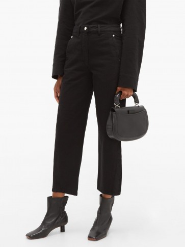 LEMAIRE Twisted cropped straight-leg jeans in black