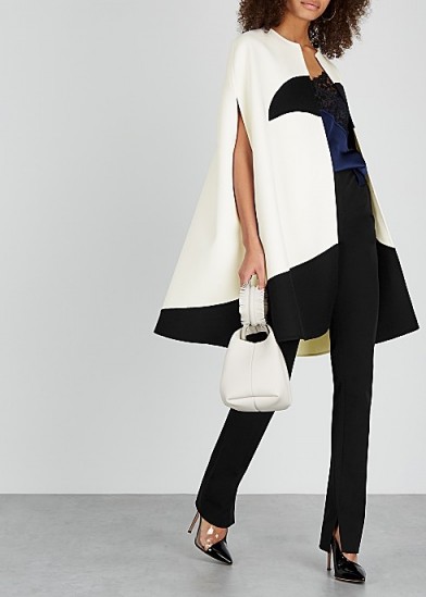 VALENTINO Monochrome wool-blend cape ~ style statement capes